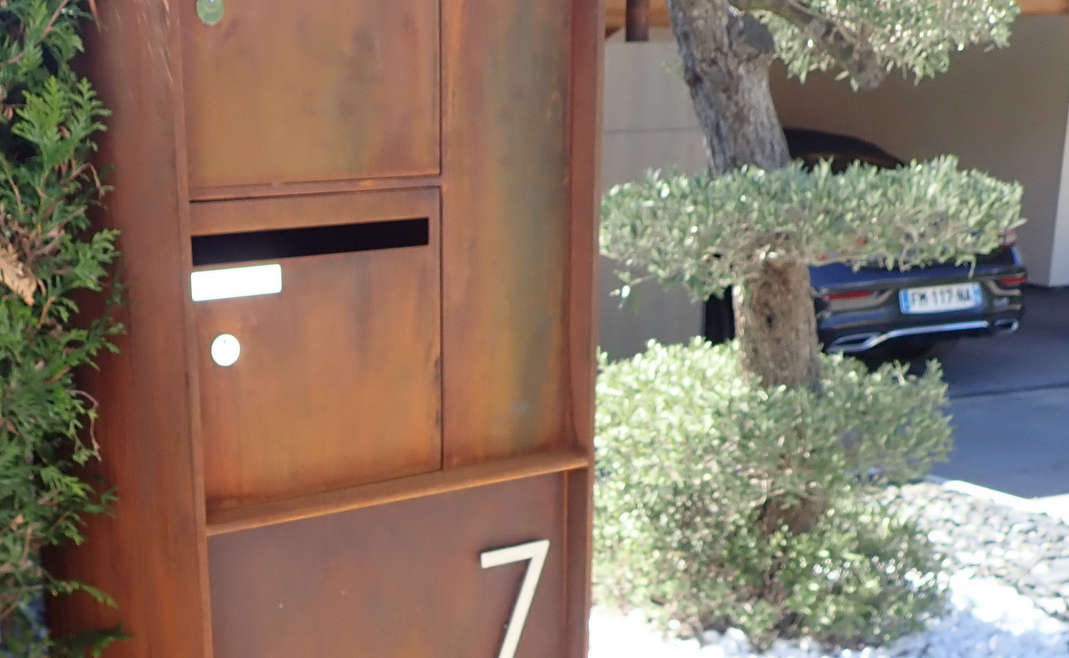 Boites aux lettres en Corten